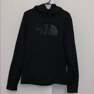 Black on black northface hoodie
